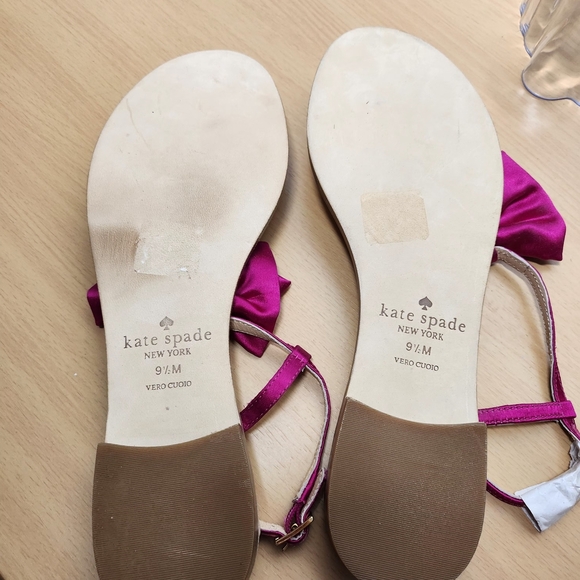 NWOB Kate Spade Pink Satin Bow Coquette Sandals US 9.5 - Picture 6 of 8